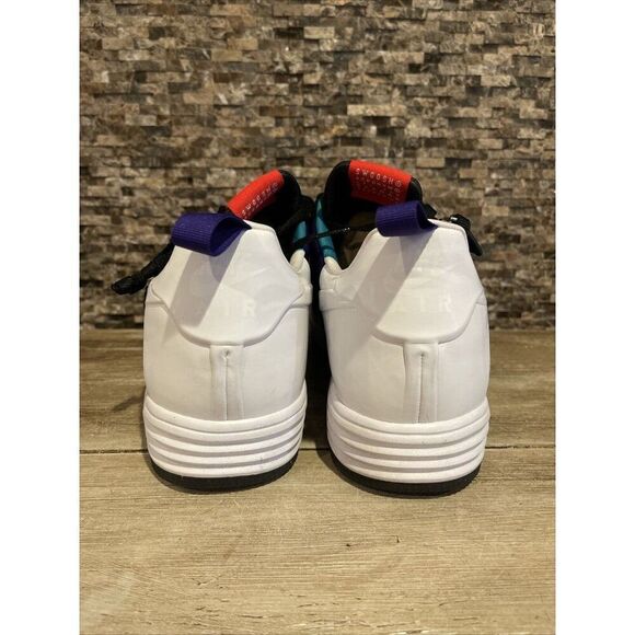 NIKE LUNAR FORCE 1 SP ACRONYM BLCK WHT-GRN-PRPL 698699 002 US MEN SZ 14 - Picture 4 of 10